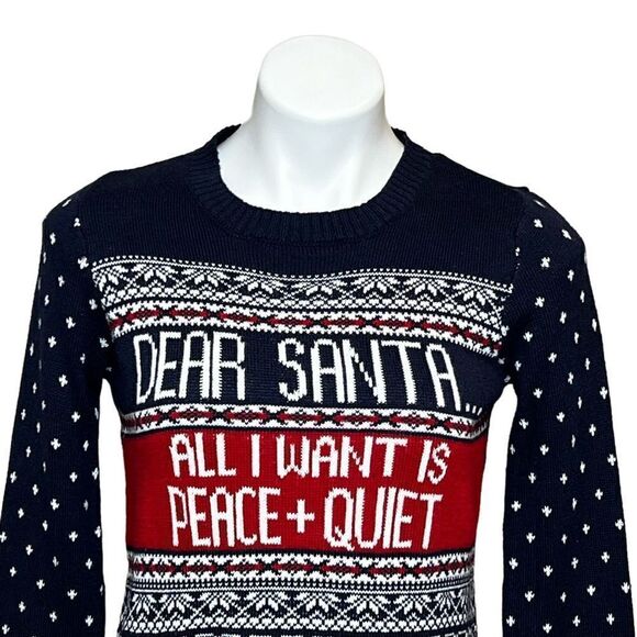 Jingles & Joy dear santa….all I want is peace and quiet Christmas sweater size M - Picture 6 of 13